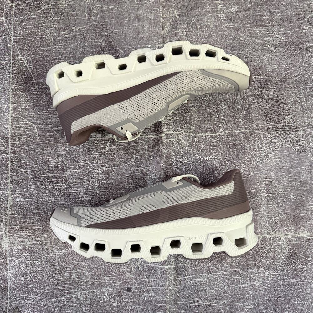 New Women's On Running Cloudmonster Void Fog Pearl Purple Lace Up Sneaker Sz 7.5